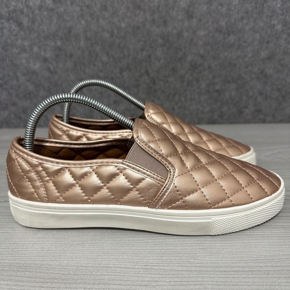Weeboo Rose Gold Quilted Slip On‎ Sneakers Women Size 8.5 Rose Gold Metallic
